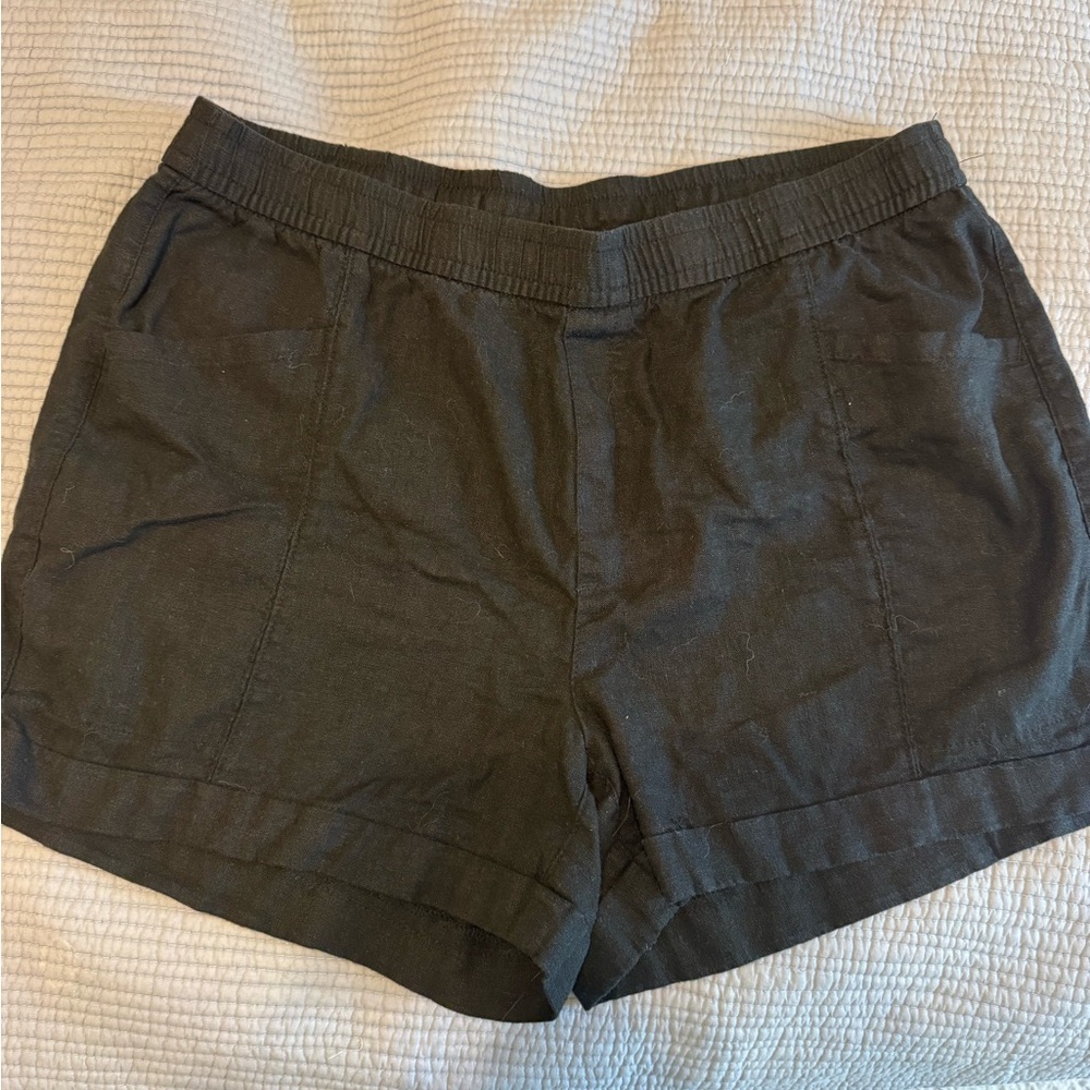 Old Navy Black Linen Shorts